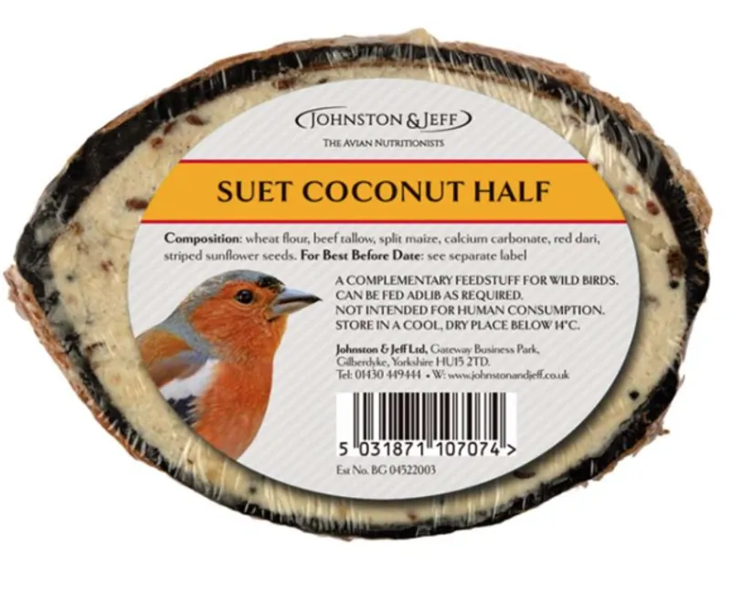 J and J Suet Coconut Halfs